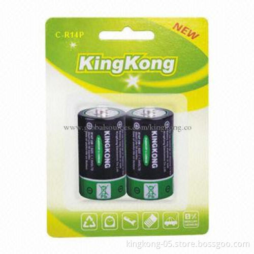 C Size R14 Carbon Batteries, 1.5V Voltage